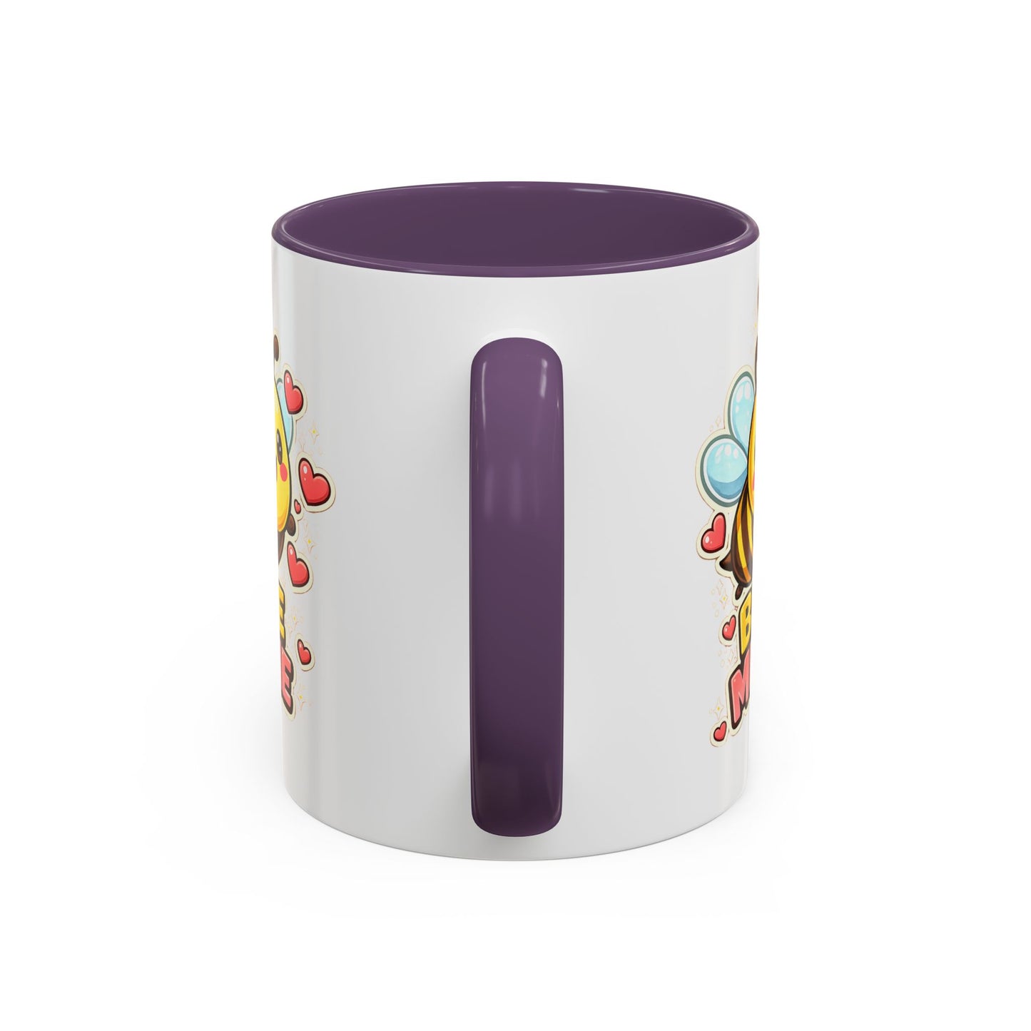 Bee Mine Accent Coffee Mug — Cute Valentine Bee Design