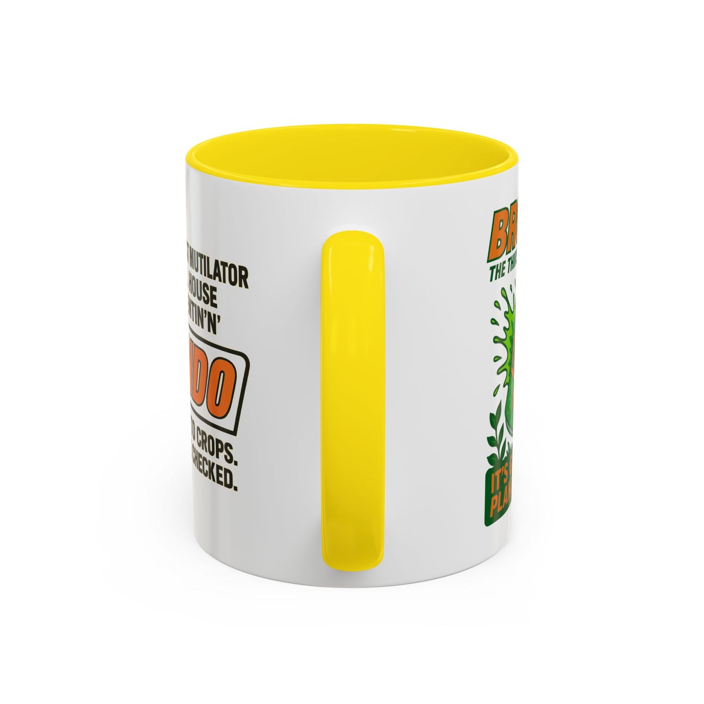 Brondo Accent Coffee Mug - Funny Gift for Coffee Lovers, Unique Office Mug, Gag Gift for Friends, Quirky Kitchenware, Novelty Drinkware