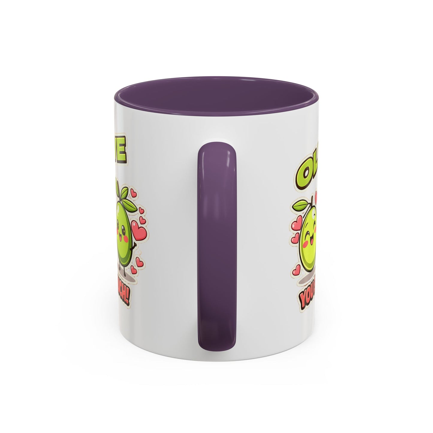 Olive You So Much Accent Coffee Mug, Valentines Day