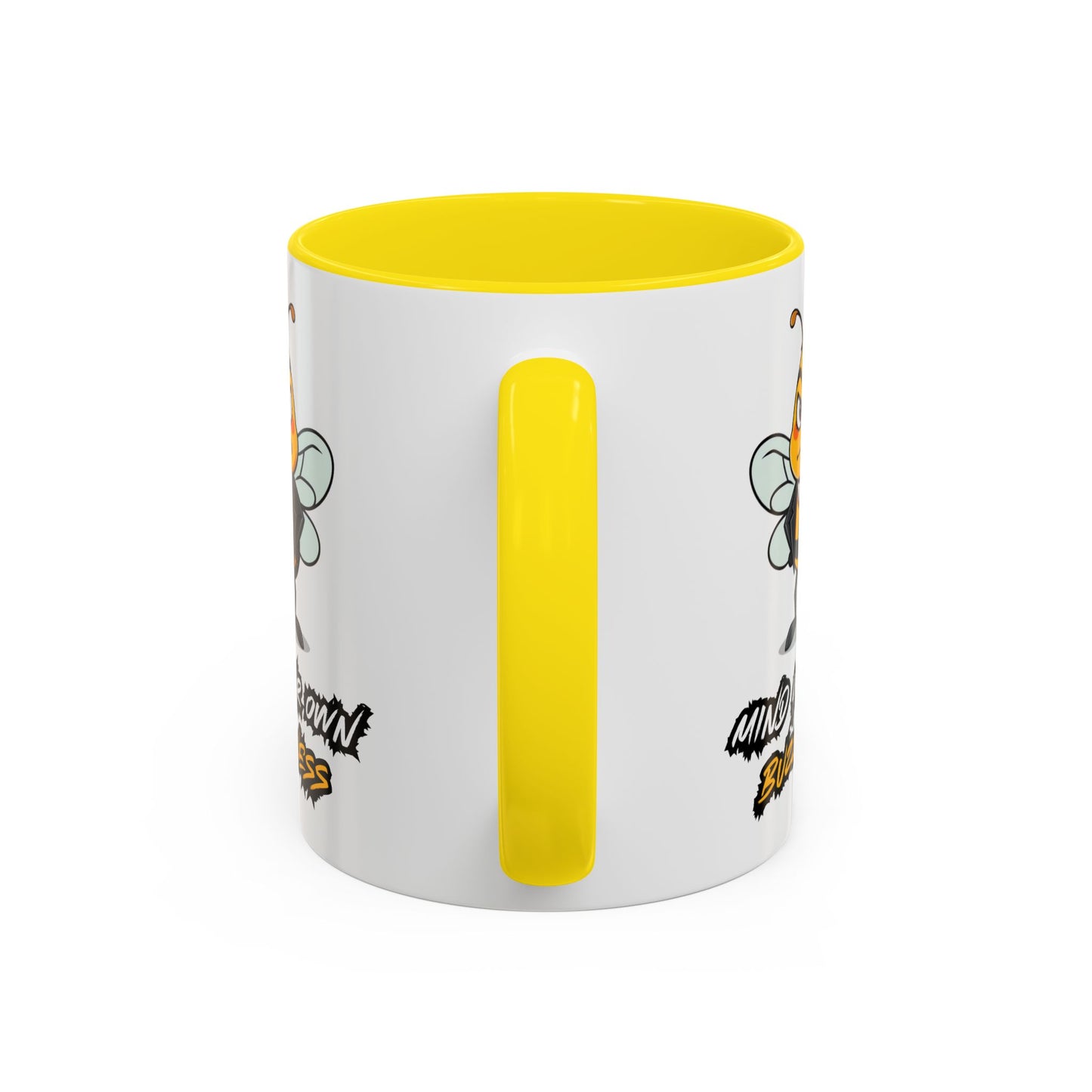 Mind Your Own Buzz-ness Accent Coffee Mug | Funny Bee Gift for Coffee Lovers, Bee Lover Mug, Humorous Kitchen Decor, Perfect for Gifts, Spring Time