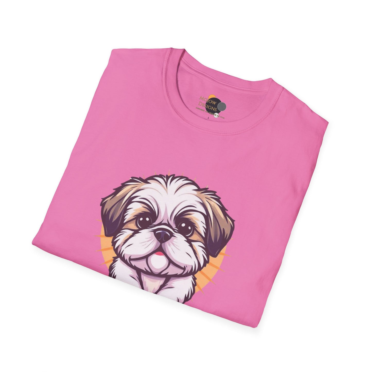 Cute Shih Tzu T-Shirt, Pet Lover Gift, Dog Mom Tee, Funny Dog Apparel, Unisex Softstyle Shirt