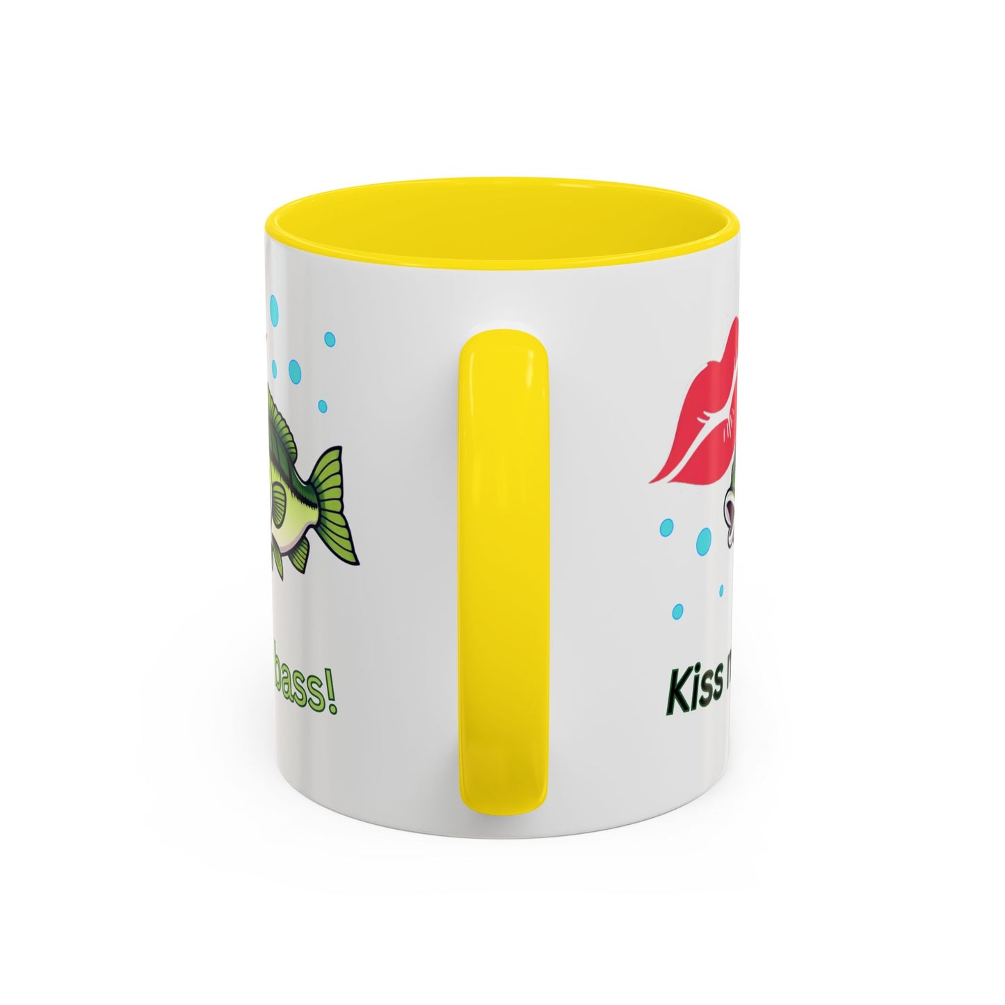 Funny Fishing Mug, Kiss My Bass Coffee Cup, Great for Anglers, Unique Gift for Dad, Humorous Fishing Lover Present, 11oz