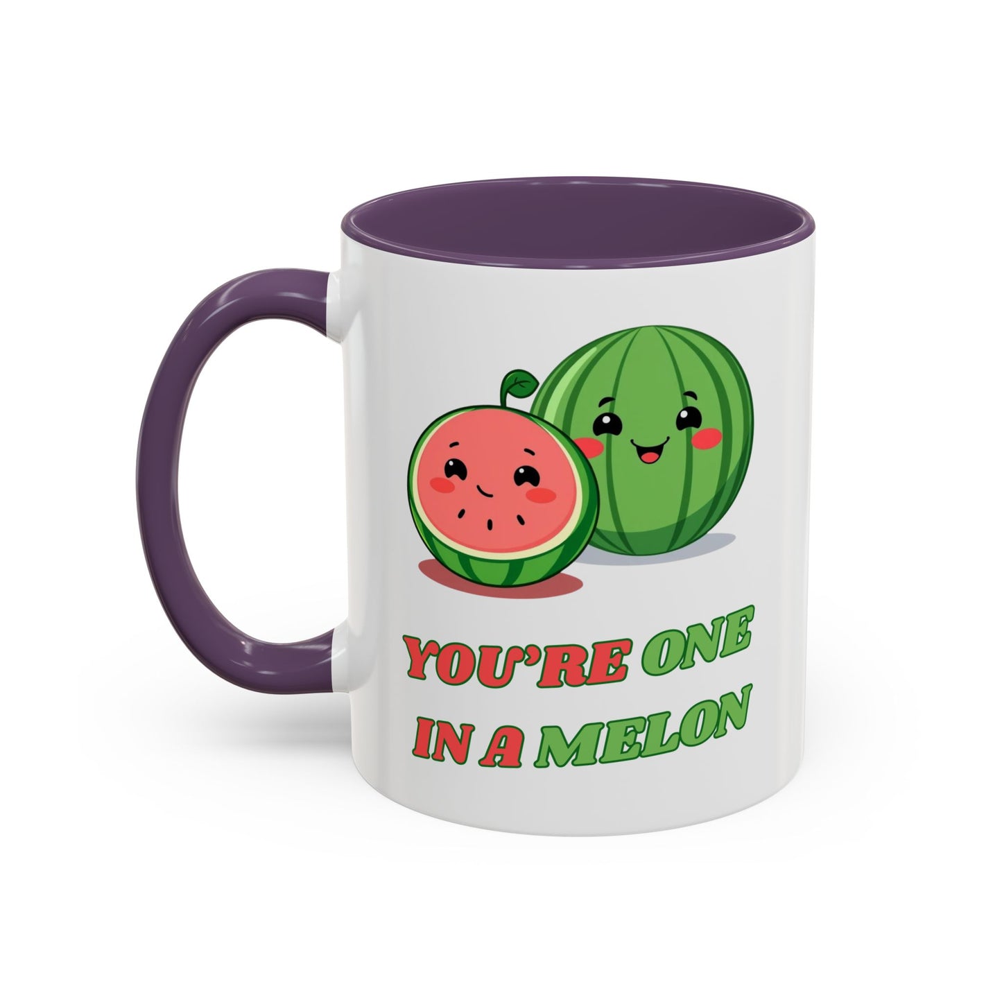 Cute Watermelon Coffee Mug - You're One in a Melon, Gift for Fruit Lovers, Summer Vibes, Inspirational Mug, Kitchen Decor