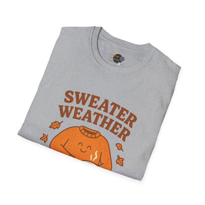 Cozy Fall T-Shirt - "Sweater Weather is Better Weather" - Unisex Softstyle Tee, Autumn Apparel, Gift for Friends, Perfect for Thanksgiving, Fall