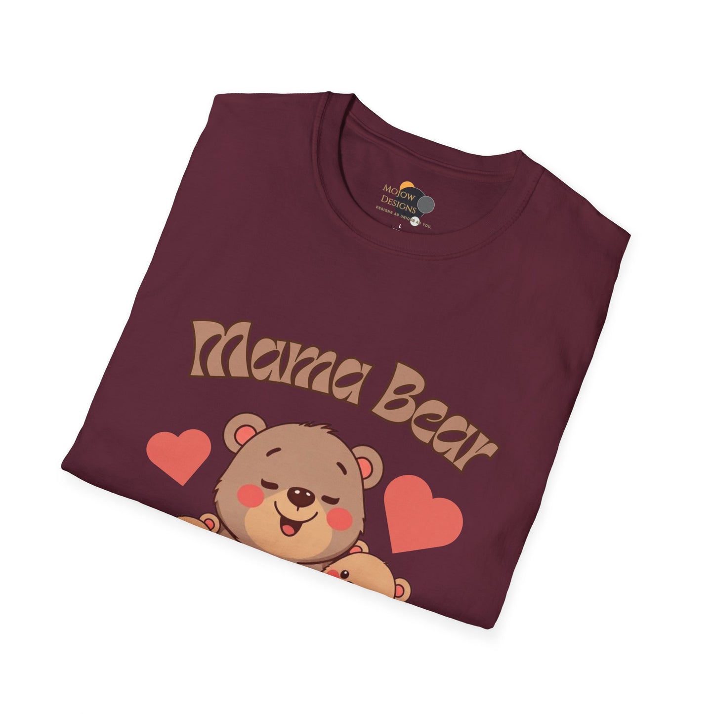 Mama Bear Family T-Shirt - Cute Graphic Tee for Moms, Perfect Gift for Mother's Day, Family Gatherings, Birthdays, Animal Lovers