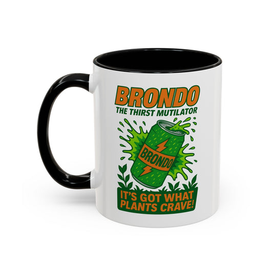Brondo Accent Coffee Mug - Funny Gift for Coffee Lovers, Unique Office Mug, Gag Gift for Friends, Quirky Kitchenware, Novelty Drinkware