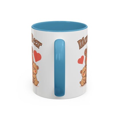 Mama Bear Accent Coffee Mug – Perfect Gift for Moms, Cute Bear Design, Tea or Coffee Lover, Mother’s Day, Birthday, Baby Shower