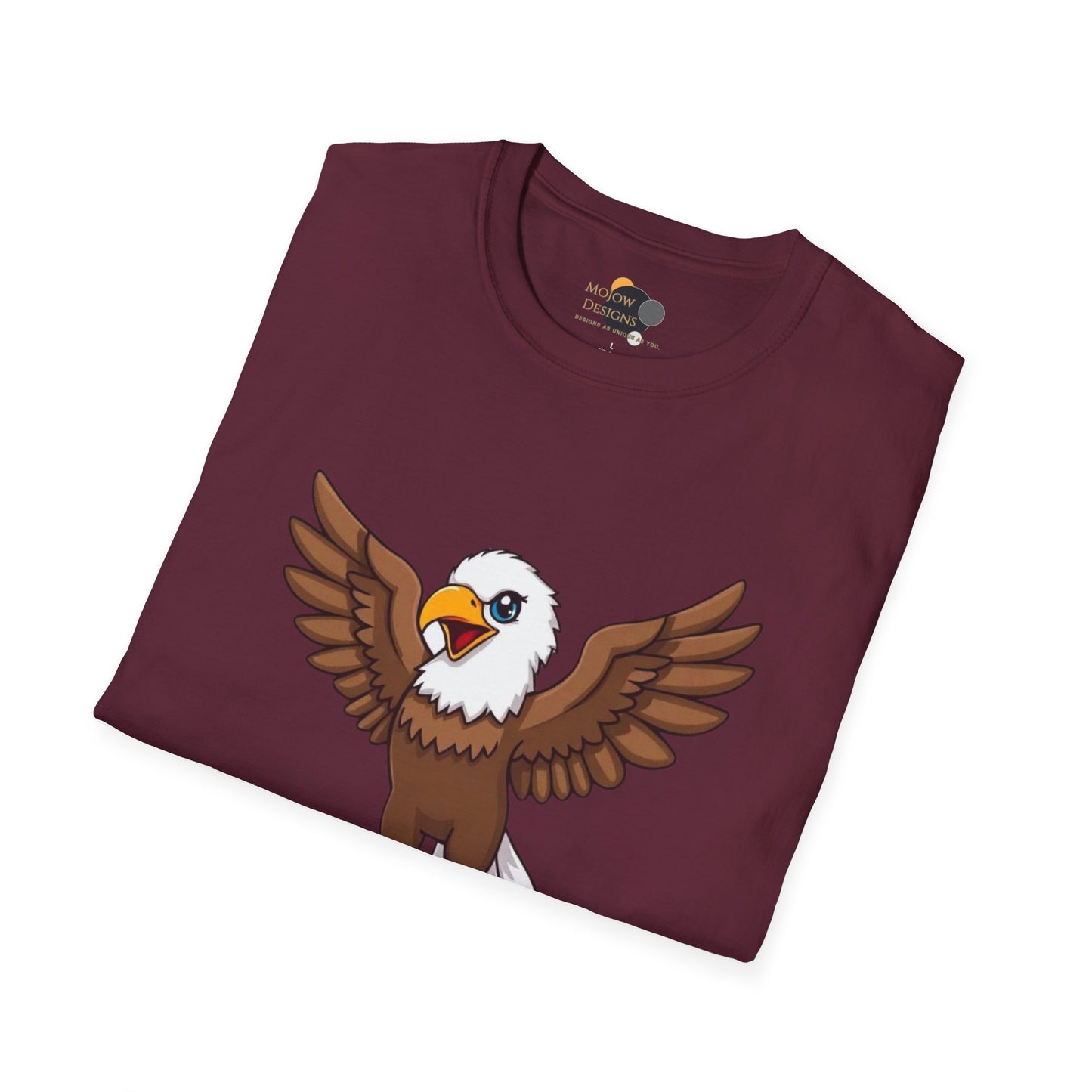 Unisex Softstyle T-Shirt, Just Winging It Tee, Casual Bird Graphic Shirt, Funny Gift for Bird Lovers, Inspirational Apparel