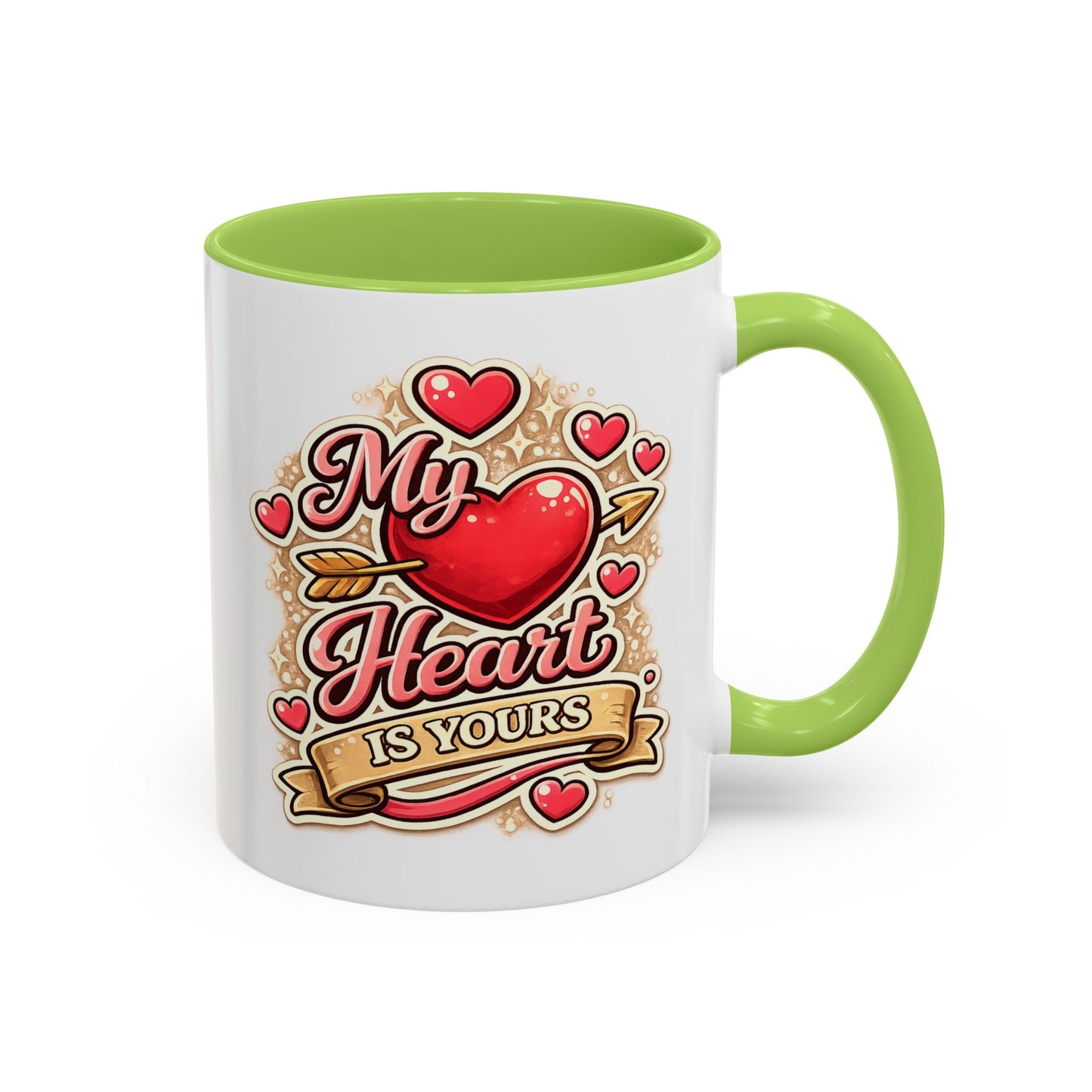 My Heart Is Yours Coffee Mug — Romantic Accent Mug for Valentine’s Day