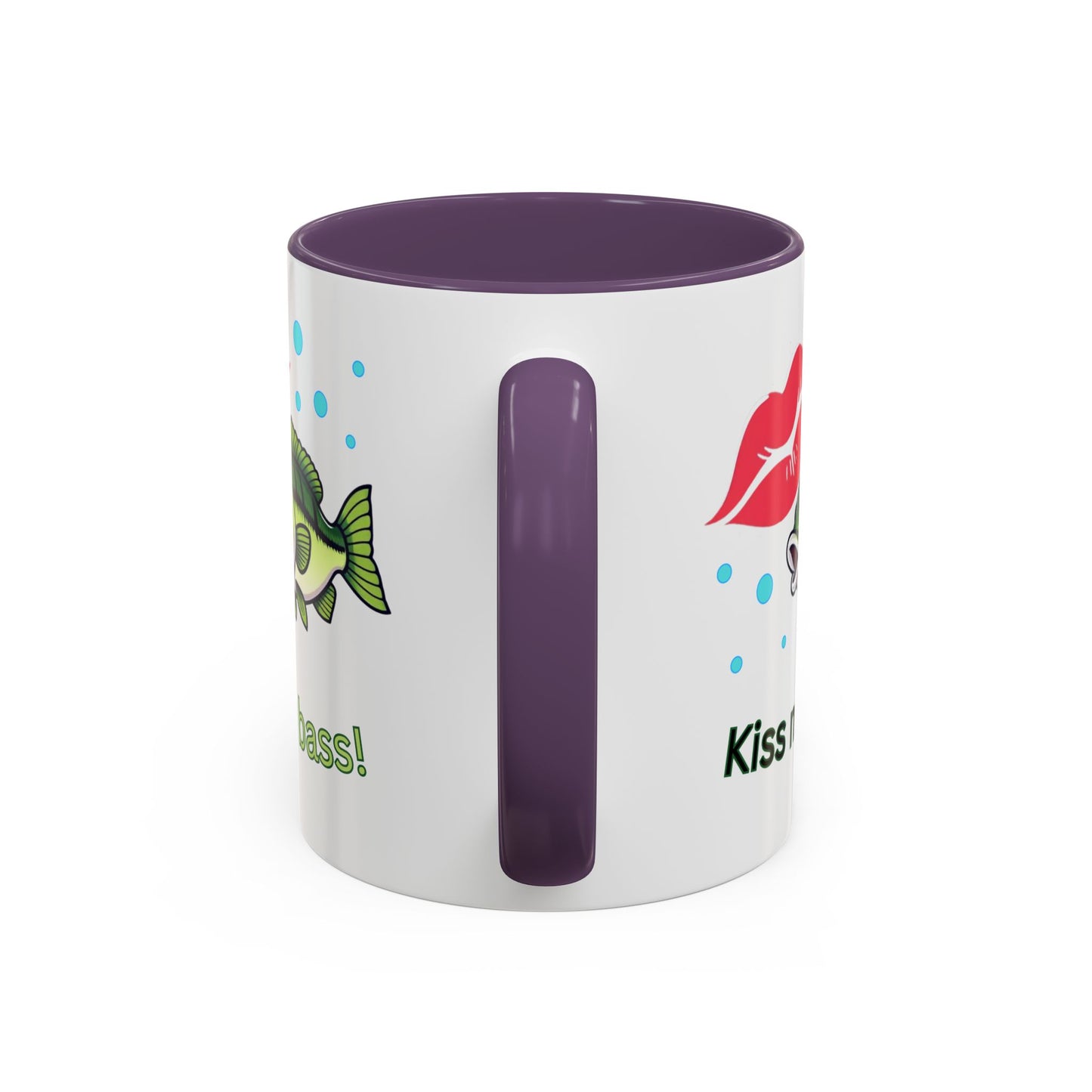 Funny Fishing Mug, Kiss My Bass Coffee Cup, Great for Anglers, Unique Gift for Dad, Humorous Fishing Lover Present, 11oz