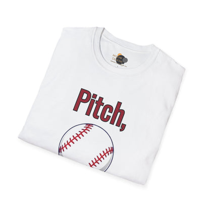 Baseball-Themed Unisex Softstyle T-Shirt, Perfect for Game Days, Sporty Gift, Summer Casual Wear, Unique Baseball Fan Apparel