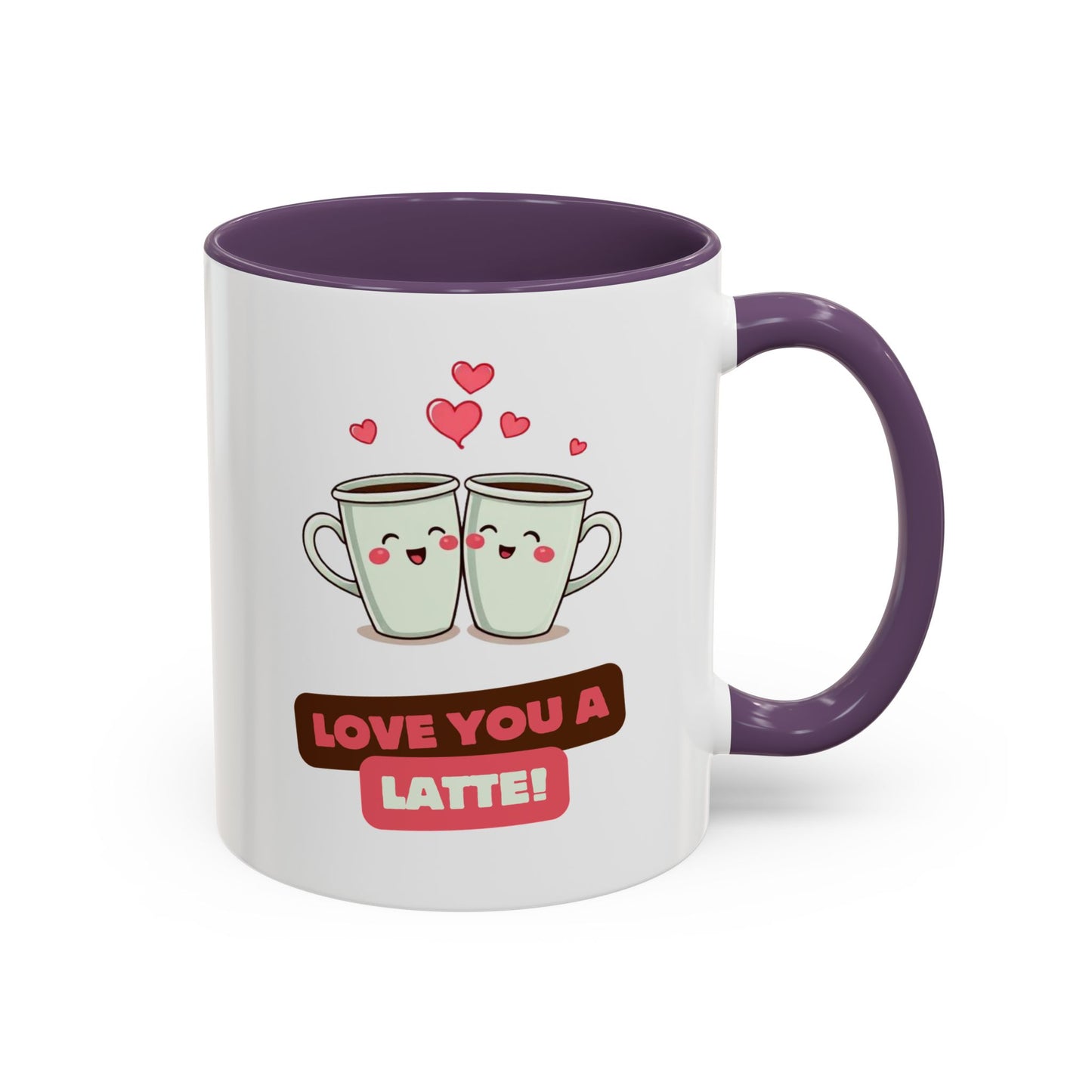 Cute Love You a Latte Coffee Mug for Couples, Valentines Gift, Fun Coffee Cup, Relationship Memento, Personalized Drinkware, Gifting