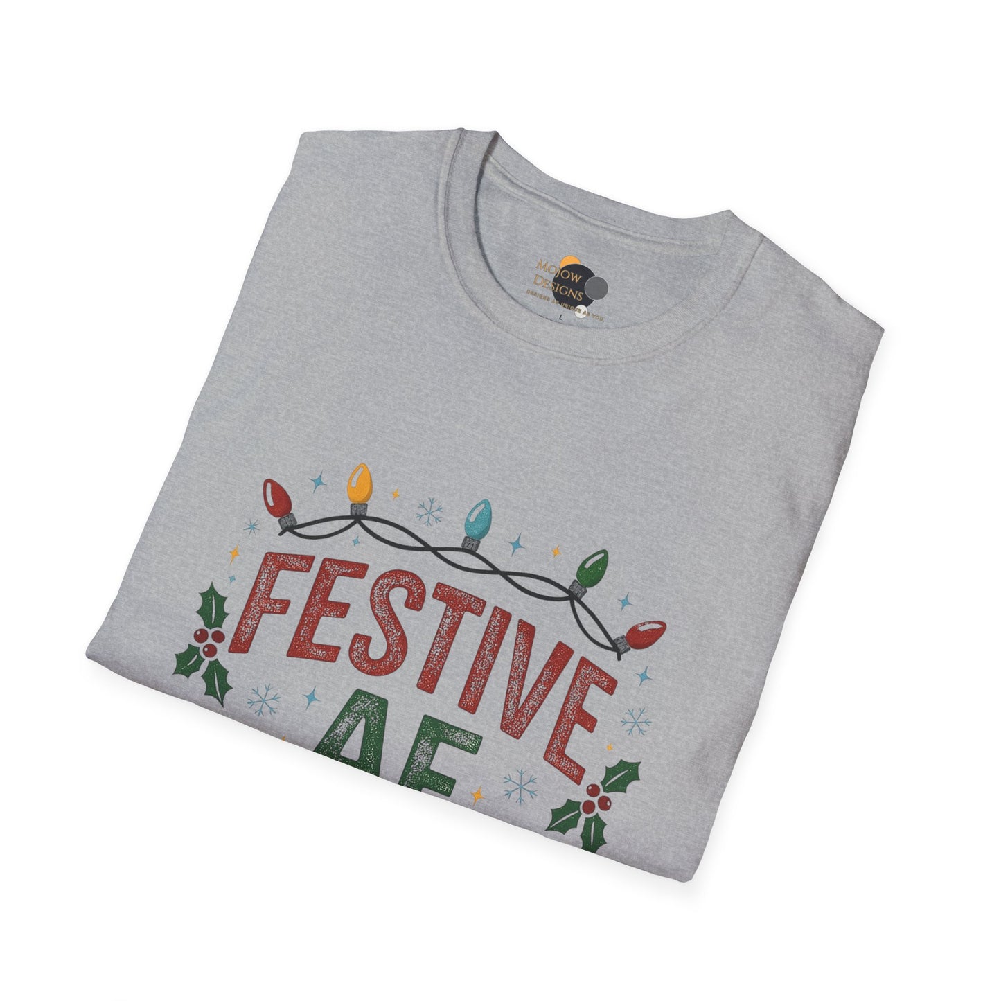Festive AF Christmas T-Shirt — Holiday Lights & Cheer Tee