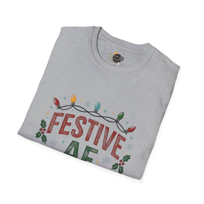 Festive AF Christmas T-Shirt — Holiday Lights & Cheer Tee
