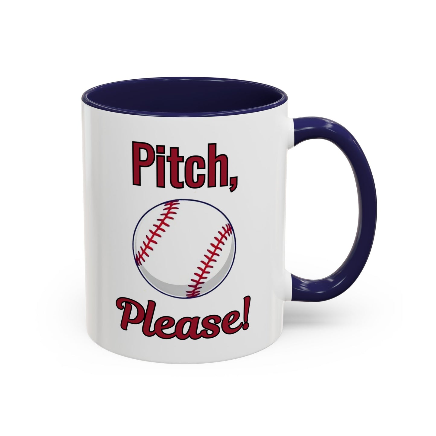 Baseball-Themed Coffee Mug, Pitch Please! Mug, Sporty Gift for Baseball Fans, Fun Drinks for Game Day, Unique Coffee Cup