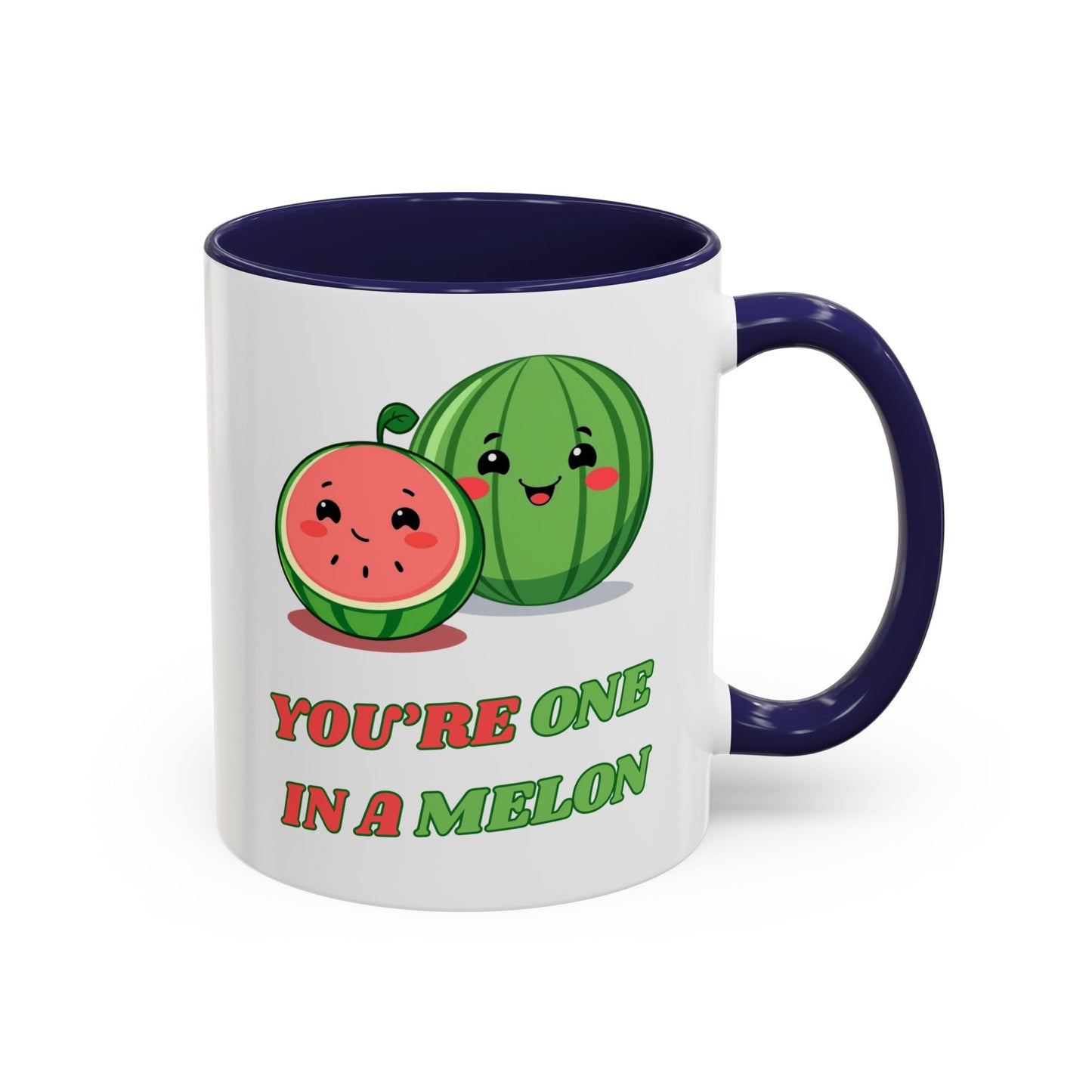 Cute Watermelon Coffee Mug - You're One in a Melon, Gift for Fruit Lovers, Summer Vibes, Inspirational Mug, Kitchen Decor