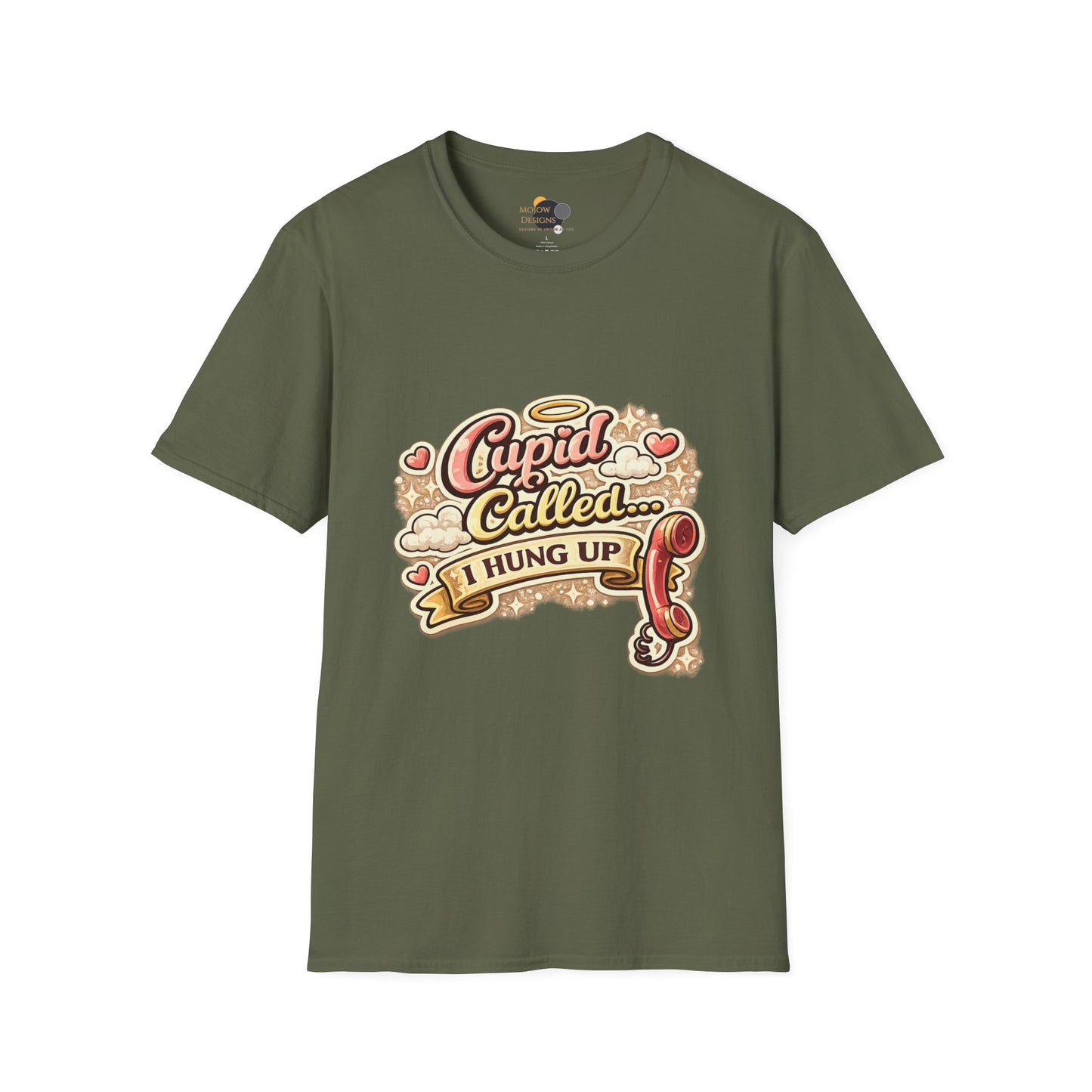 T‑Shirt — "Cupid Called... I Hung Up" Vintage Valentine Graphic Tee