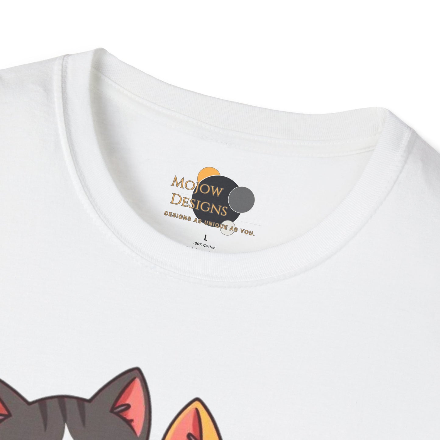 Cute Cat Noodle Lovers Unisex Softstyle T-Shirt, Pet Lover Gift, Casual Top, Fun Gift for Foodies, Anime Inspired Tee