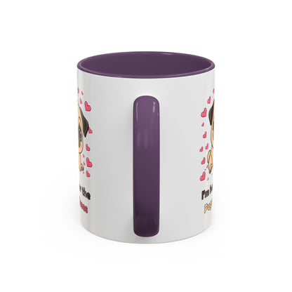 Cute Pug Accent Coffee Mug | Perfect Gift for Dog Lovers, Valentine's Day, Pet Owners, Home Decor, Funny Mug