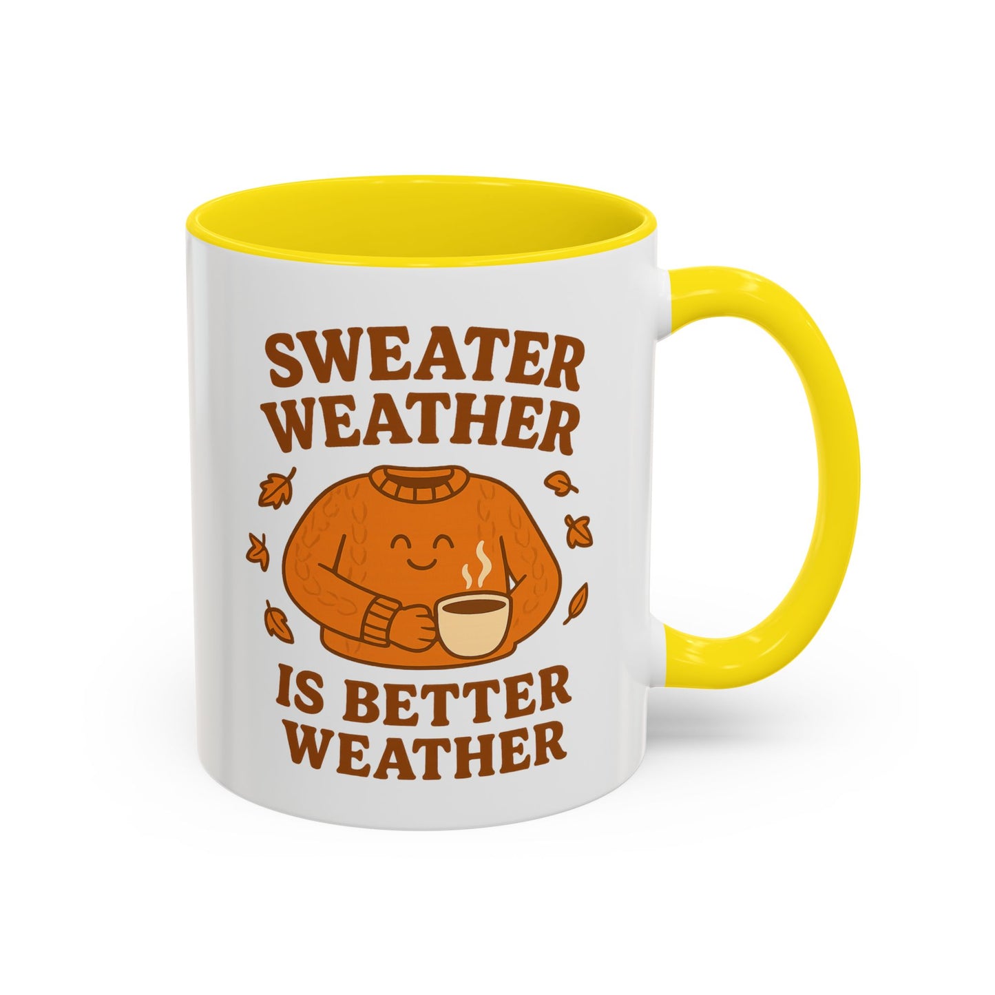 Cozy Fall Mug with Sweater Weather Design, Autumn Coffee Mug, Cute Gift for Pumpkin Spice Lovers, Hot Chocolate, Thanksgiving, Fall Decor