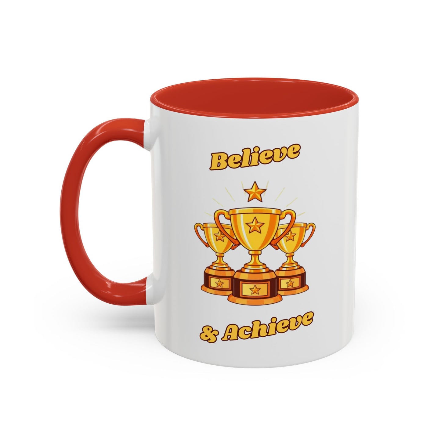 Award-Winning Coffee Mug, Believe & Achieve Cup, Motivational Gift for Winners, Sports, Achievements, Graduation