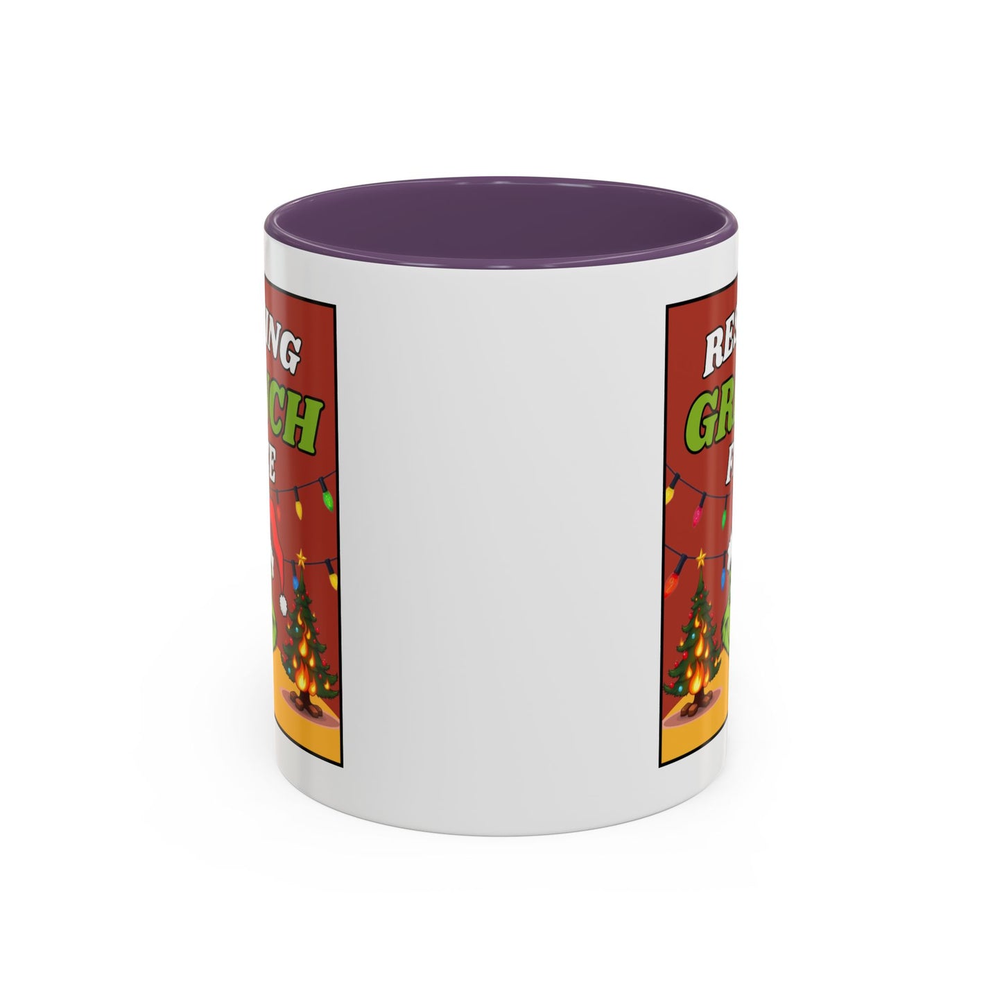 Resting Grinch Face Coffee Mug — Holiday Funny Christmas Mug