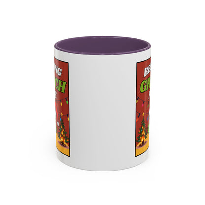 Resting Grinch Face Coffee Mug — Holiday Funny Christmas Mug