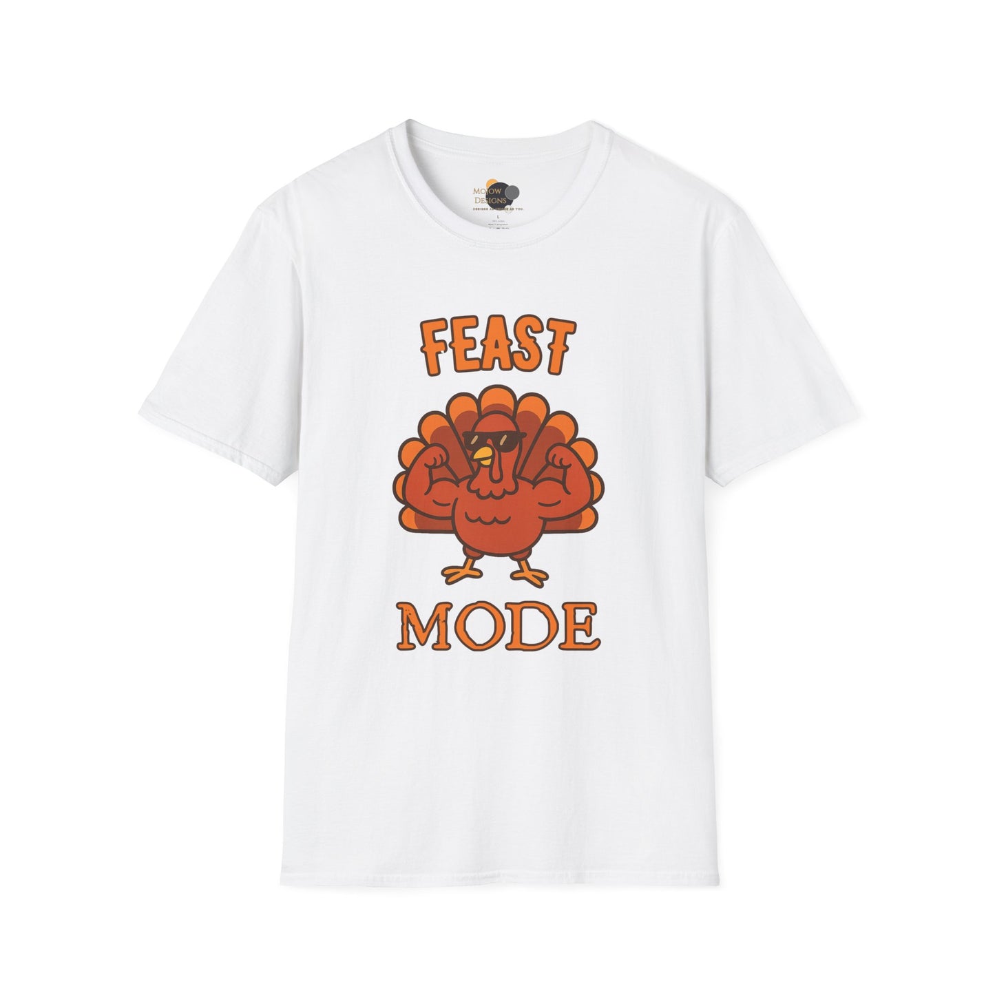 Thanksgiving Feast Mode T-Shirt | Unisex Softstyle Tee for Holiday Celebrations, Thanksgiving Gift, Family Gatherings, Cozy Vibe, Fall