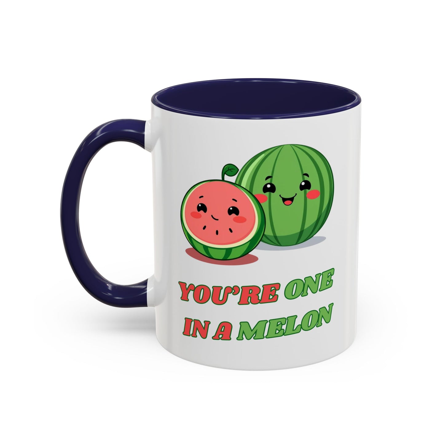 Cute Watermelon Coffee Mug - You're One in a Melon, Gift for Fruit Lovers, Summer Vibes, Inspirational Mug, Kitchen Decor