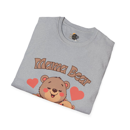 Mama Bear Family T-Shirt - Cute Graphic Tee for Moms, Perfect Gift for Mother's Day, Family Gatherings, Birthdays, Animal Lovers