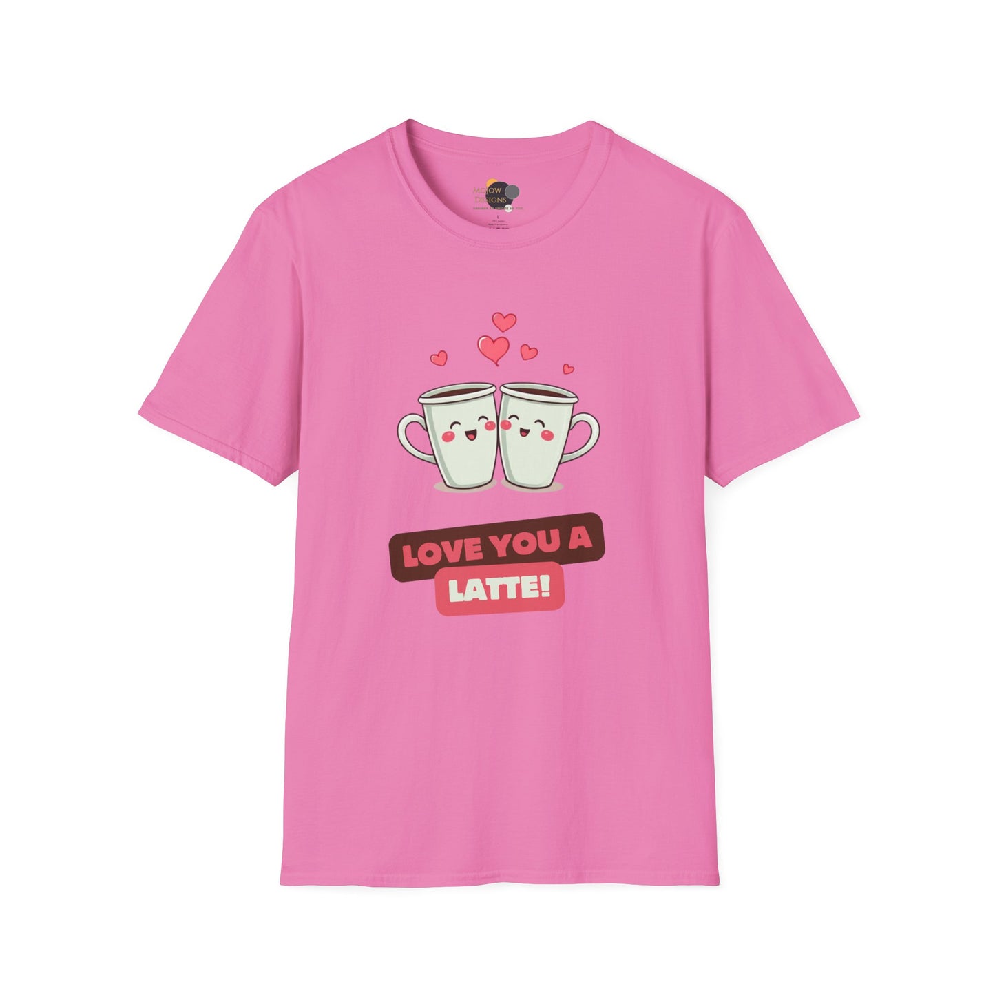 Love You a Latte Unisex T-Shirt, Cute Coffee Shirt, Valentine's Day Gift, Coffee Lover Tee, Fun Graphic Tee