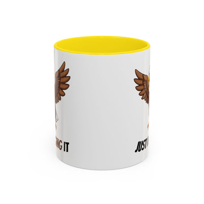 Just Winging It Coffee Mug - Fun Eagle Design, Motivational Mug, Perfect for Gifts, Coffee Lovers, Home Office, Quirky Drinkware