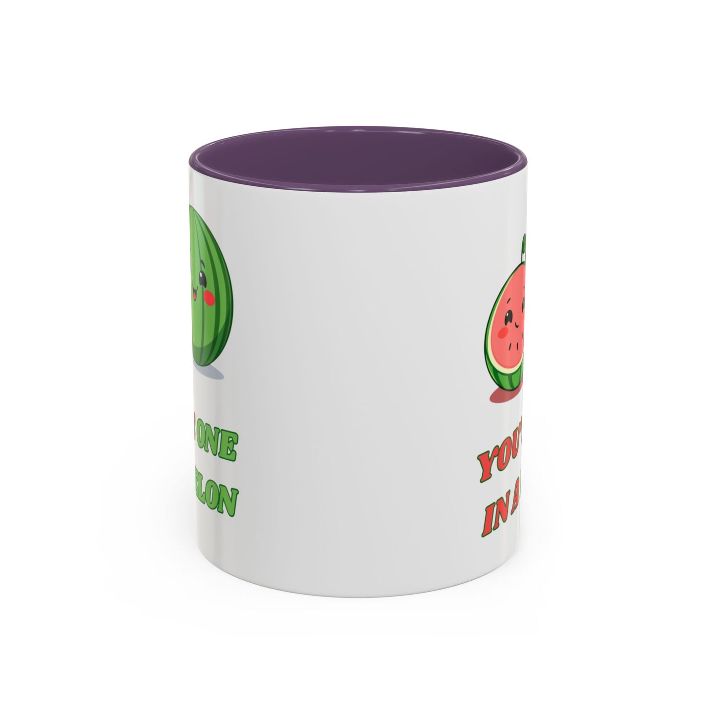 Cute Watermelon Coffee Mug - You're One in a Melon, Gift for Fruit Lovers, Summer Vibes, Inspirational Mug, Kitchen Decor