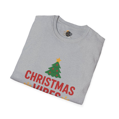 Christmas Vibes Only T-Shirt — Holiday Tree Graphic Tee