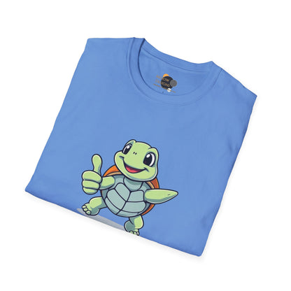 Shell Yeah! Unisex Softstyle T-Shirt, Cute Turtle Tee, Animal Lover Apparel, Gift for Kids and Adults, Fun Summer Shirt, Cartoon Graphic Tee