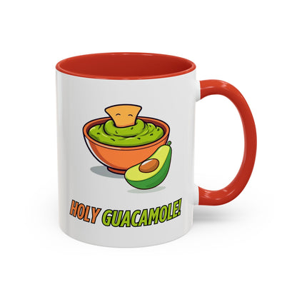 Holy Guacamole Coffee Mug, Fun Avocado Tea Cup, Quirky Kitchenware, Unique Gift for Food Lovers, Vibrant Drinkware