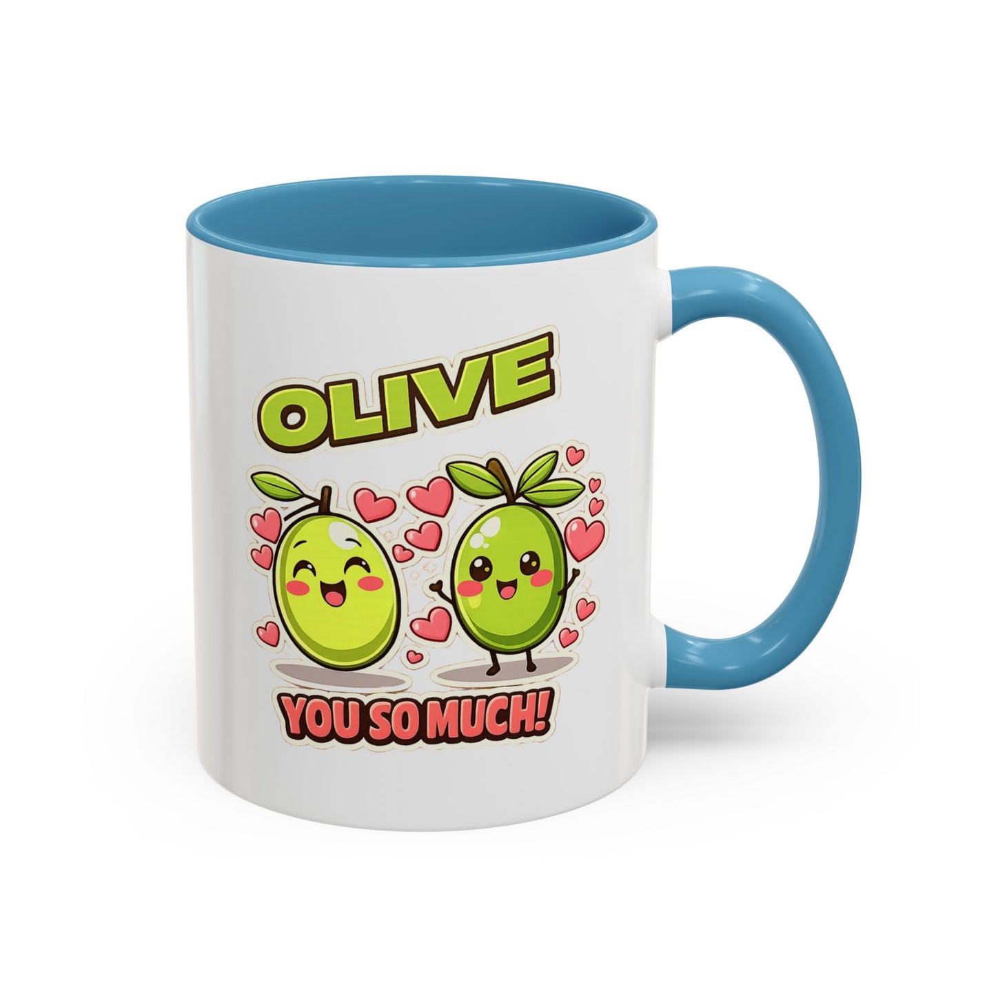 Olive You So Much Accent Coffee Mug, Valentines Day