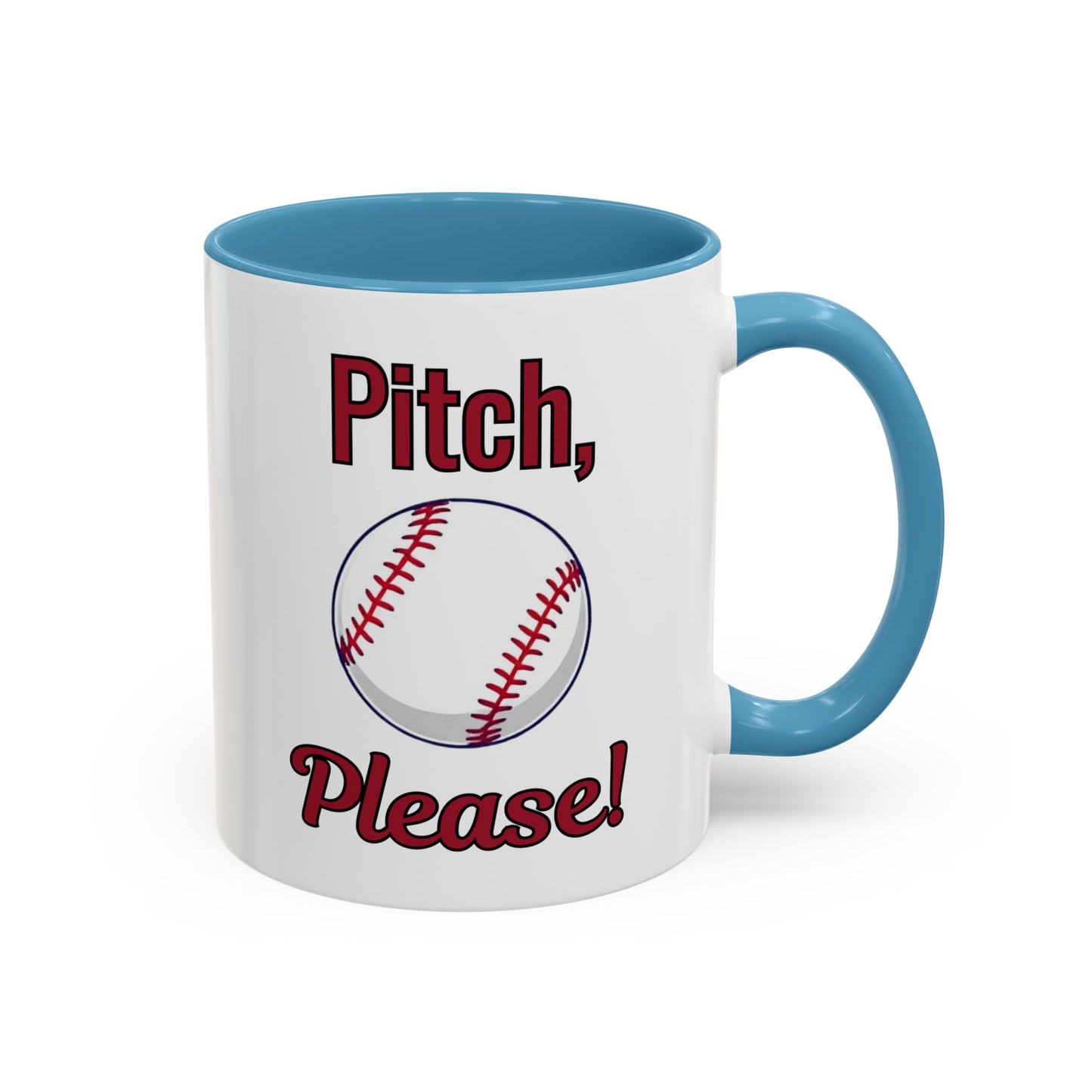 Baseball-Themed Coffee Mug, Pitch Please! Mug, Sporty Gift for Baseball Fans, Fun Drinks for Game Day, Unique Coffee Cup