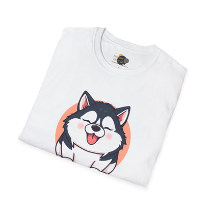 Cute Husky T-Shirt, Unisex Dog Lover Tee, Pet Owner Gift, Summer Apparel, Funny Animal Shirt, Casual Wear