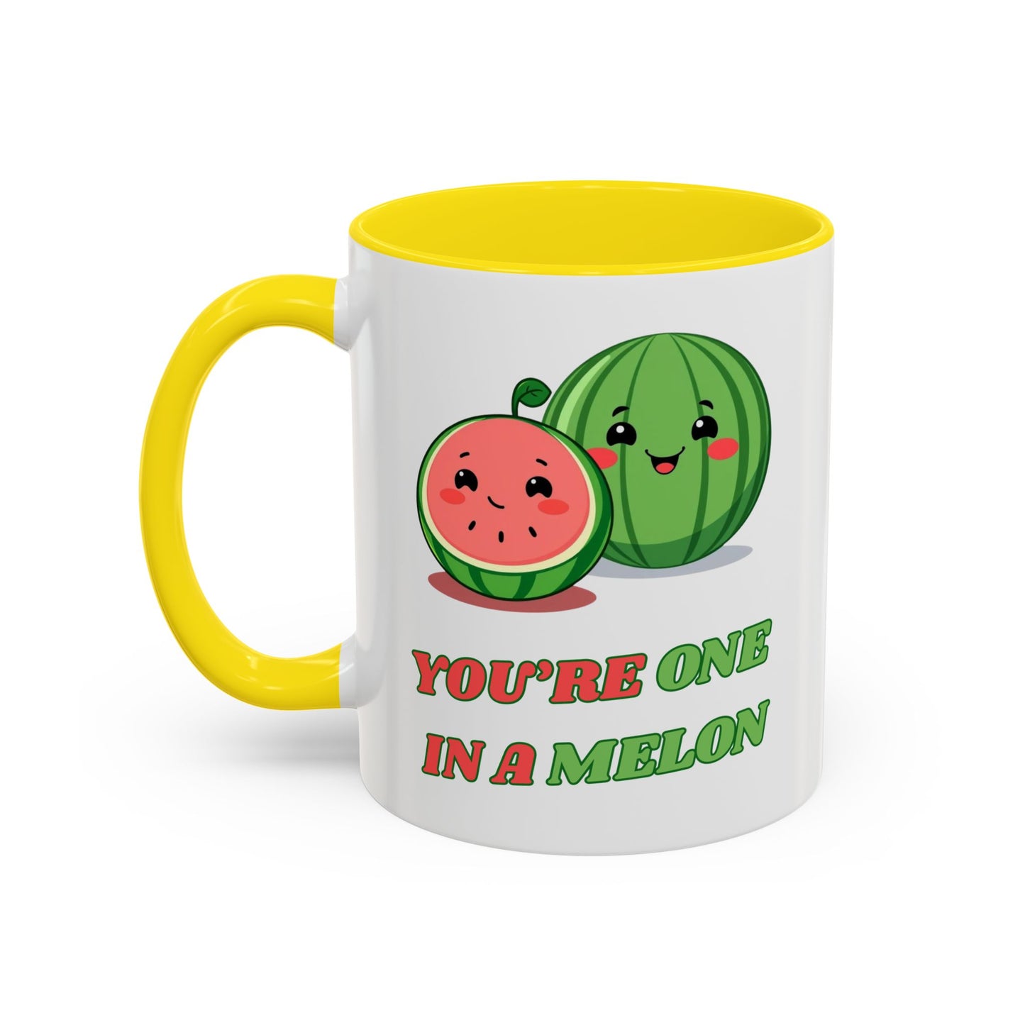 Cute Watermelon Coffee Mug - You're One in a Melon, Gift for Fruit Lovers, Summer Vibes, Inspirational Mug, Kitchen Decor