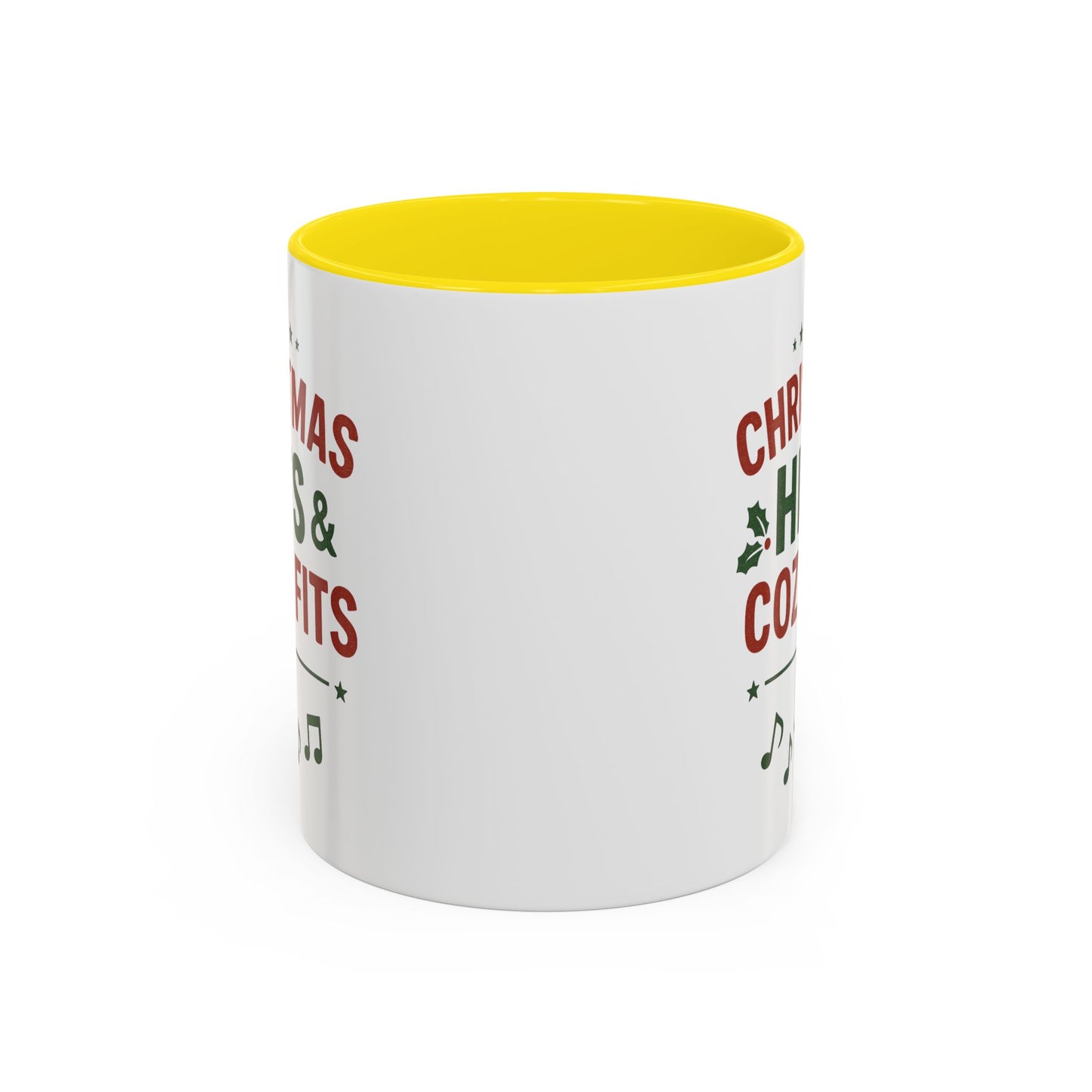 Christmas Hits & Cozy Fits Coffee Mug — Holiday Music & Cozy Outfit Gift