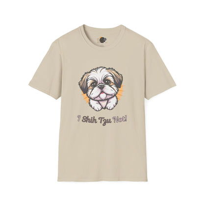 Cute Shih Tzu T-Shirt, Pet Lover Gift, Dog Mom Tee, Funny Dog Apparel, Unisex Softstyle Shirt