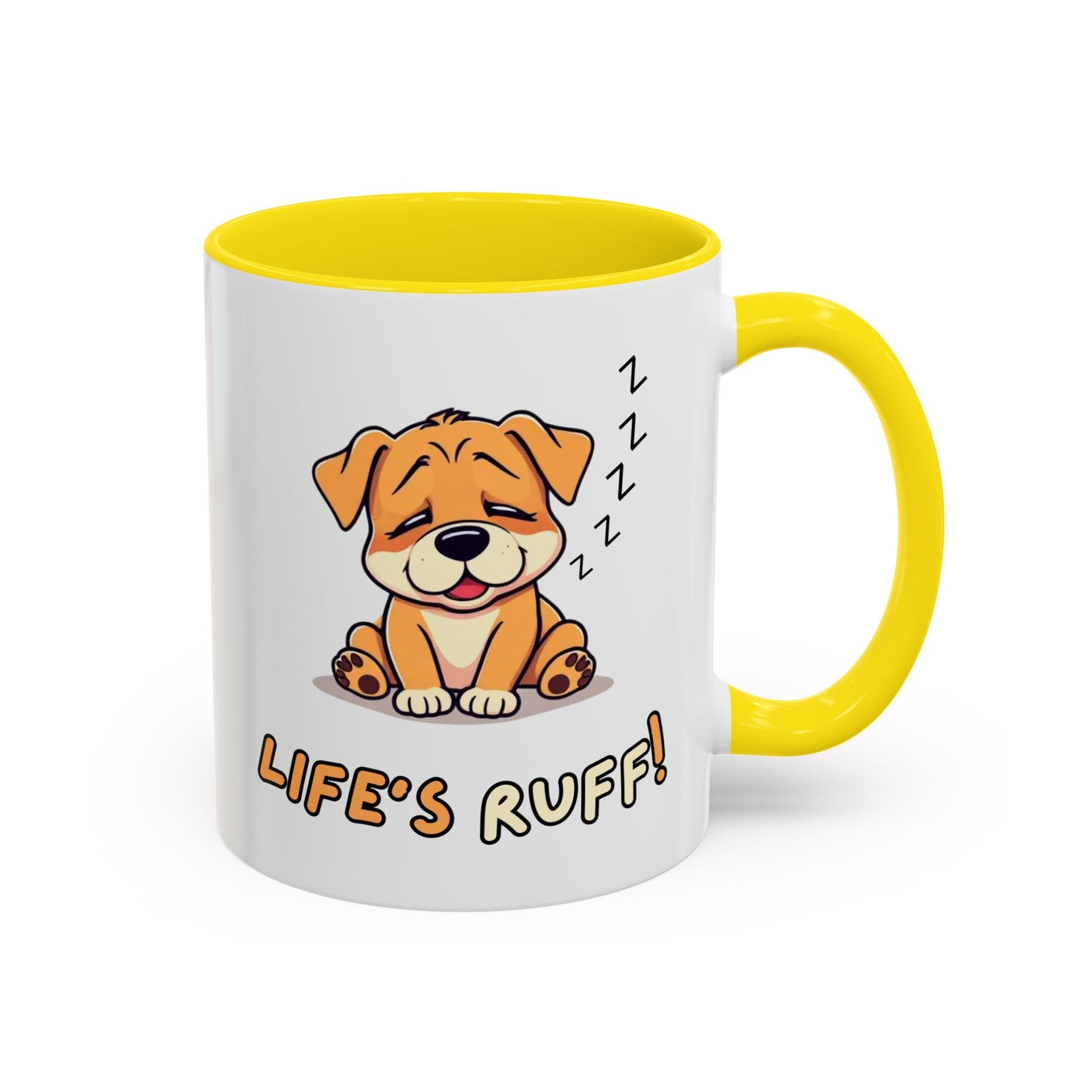 Dog Lover's Accent Coffee Mug | Cute Pet Gift | Perfect for Dog Owners | Life's Ruff Humor | Funny Coffee Cup | 11oz