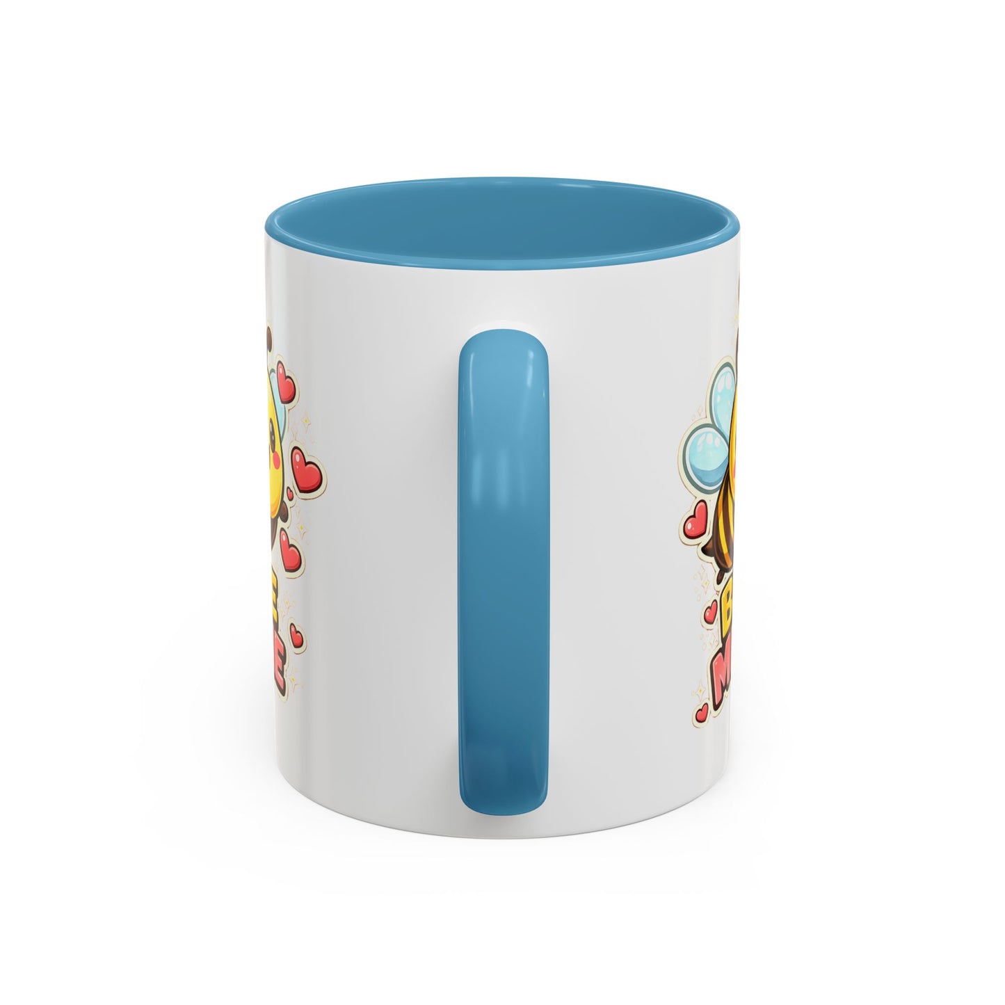 Bee Mine Accent Coffee Mug — Cute Valentine Bee Design