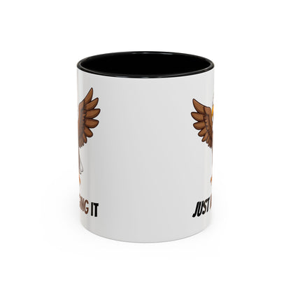 Just Winging It Coffee Mug - Fun Eagle Design, Motivational Mug, Perfect for Gifts, Coffee Lovers, Home Office, Quirky Drinkware