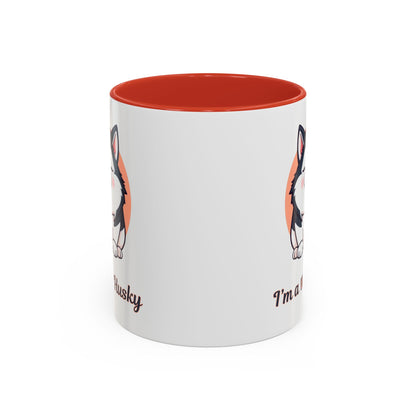 Cute Husky Accent Coffee Mug - Perfect Gift for Dog Lovers, Pet Owners, Birthdays, and Coffee Enthusiasts