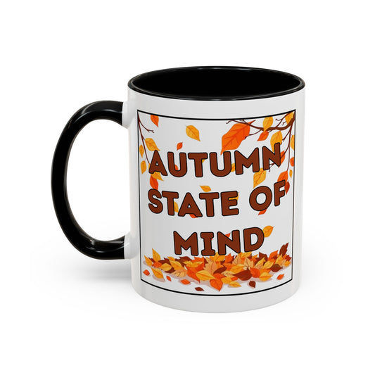 Autumn State of Mind Coffee Mug, Fall Decor Mug, Seasonal Gift, Cozy Beverage Mug, Halloween Coffee Cup, Pumpkin Spice Lover Gift