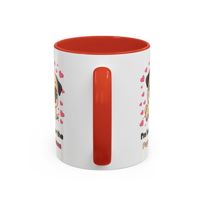Cute Pug Accent Coffee Mug | Perfect Gift for Dog Lovers, Valentine's Day, Pet Owners, Home Decor, Funny Mug