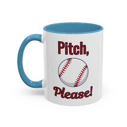Baseball-Themed Coffee Mug, Pitch Please! Mug, Sporty Gift for Baseball Fans, Fun Drinks for Game Day, Unique Coffee Cup