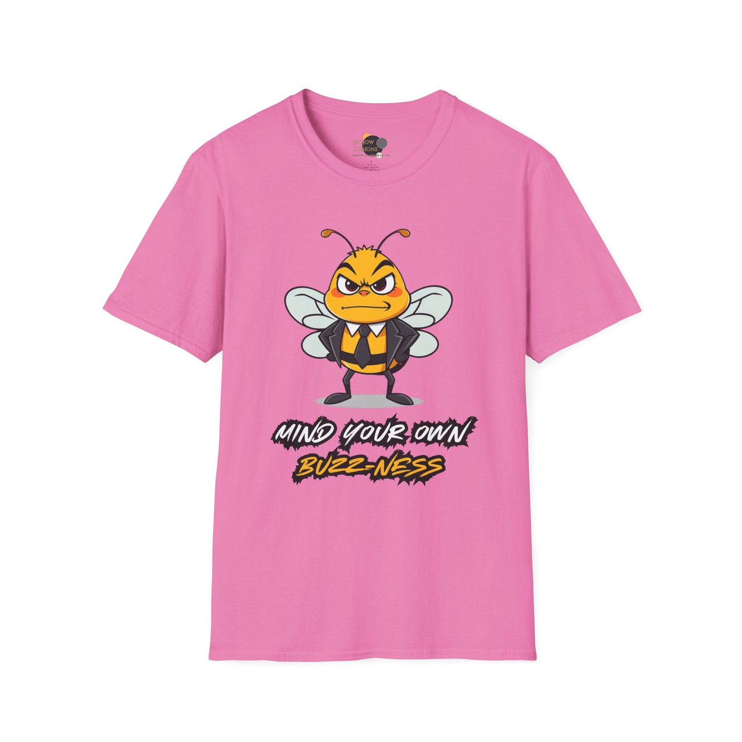 Funny Bee Graphic Tee, Mind Your Own Buzz-ness Shirt, Unisex Casual T-Shirt for Gift, Humor Apparel, Summer Wear, Spring Time